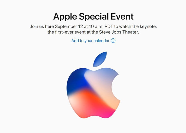 Iphone X, Iphone 8 event 12 September 2017